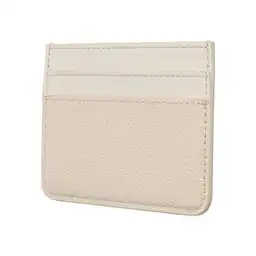 Tarjetero Brillante Con Textura Beige Serie Miniso