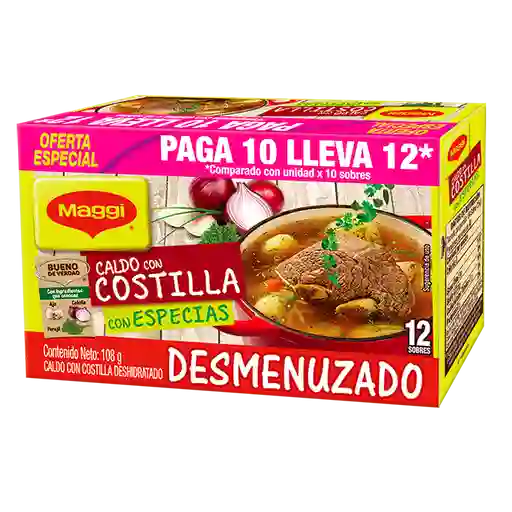 Maggi Caldo Con Costilla Desmenuzado