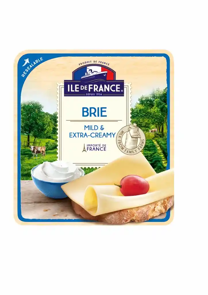 Ile De France Queso Brie Laminado Suave y Extra Cremoso