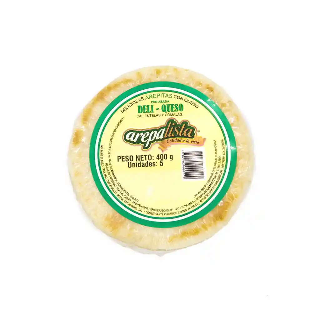 Arepalista Arepas con Queso Preasadas Deliqueso