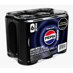 Gaseosa Pepsi Cero Lata Oferta X6 (1860 Ml)