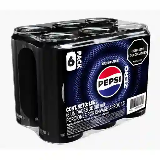 Gaseosa Pepsi Cero Lata Oferta X6 (1860 Ml)