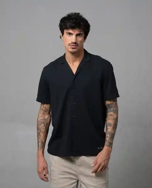 Camisa Hombre Negro Talla L 111G004 Rifle