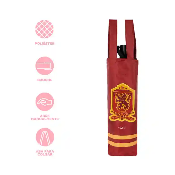 Paraguas Hufflepuff Grande Serie Harry Potter Rojo Miniso