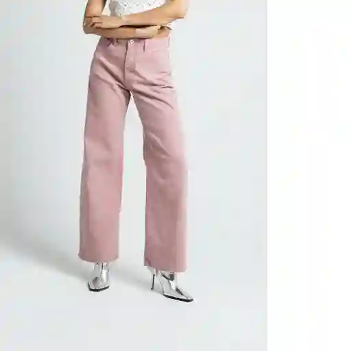 Pantalón Ges Mujer Rosa Cenizo Medio Talla 4 432F333 Naf Naf