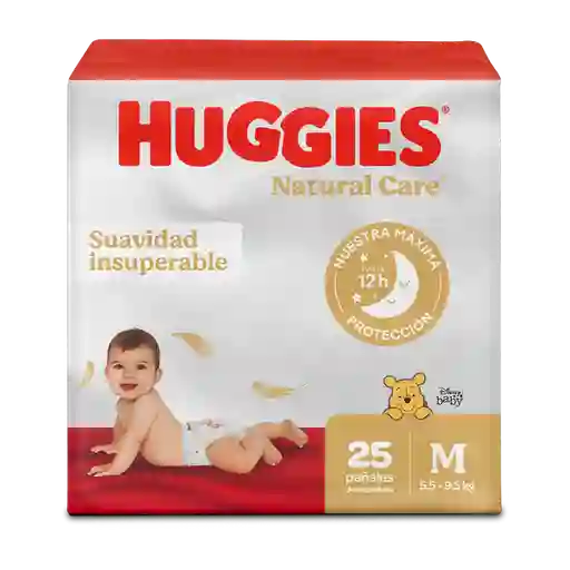 Pañales Huggies Natural Care Etapa 2/M Insuperable 25 Und