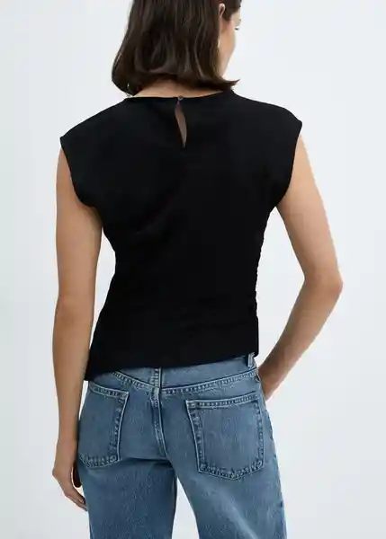 Top Cintita Negro Talla S Mujer Mango