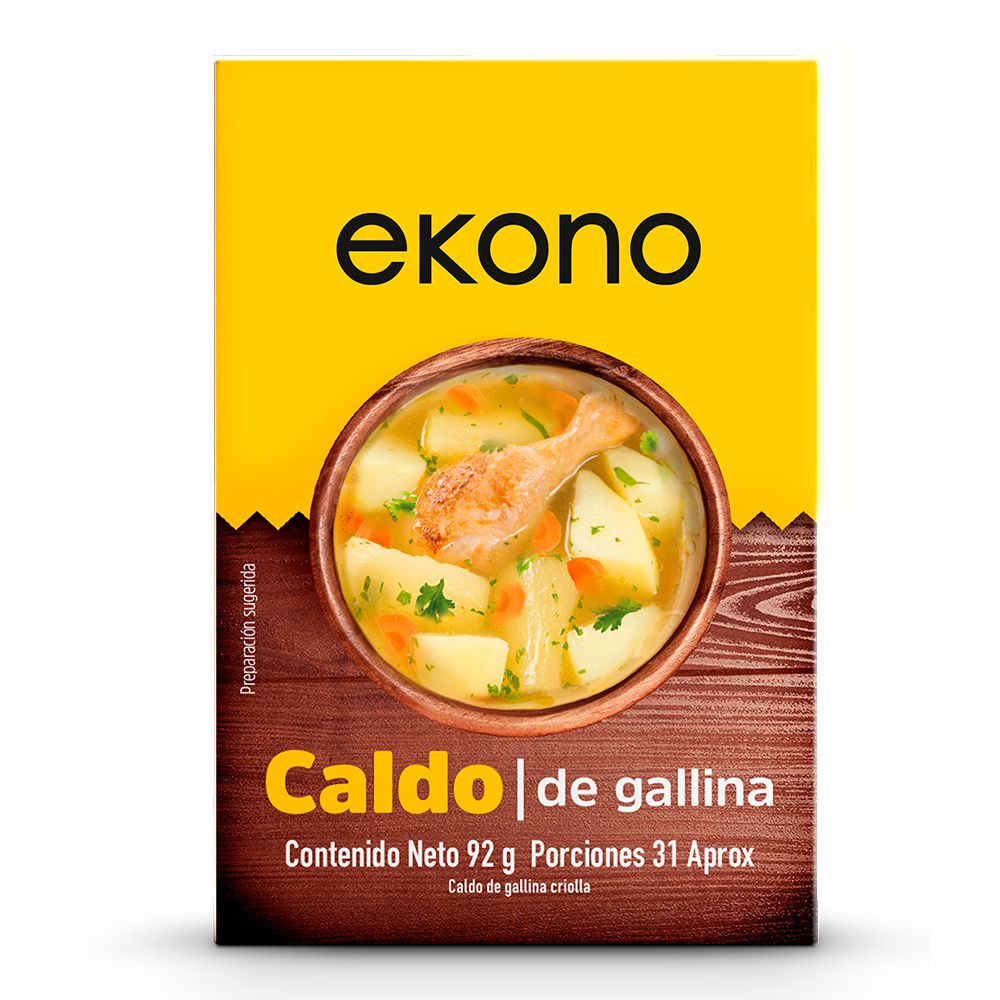 Caldo de Gallina 8 Cubos 92 g Ekono