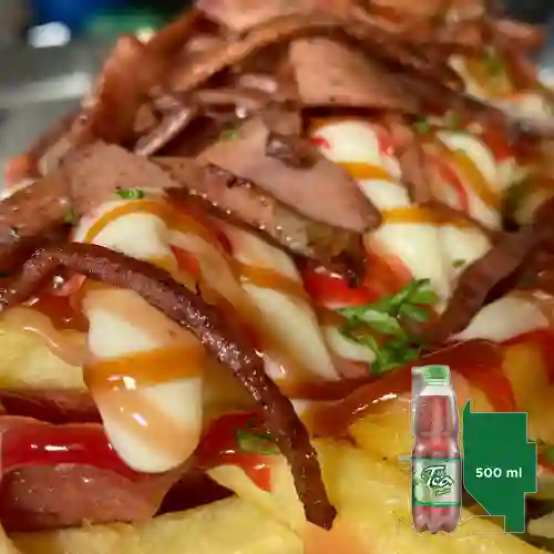 Combo Salchipapa Ranchero + Mr Tea Limón 500 ml