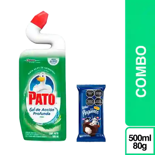 Combo Gratis Pingüino Pastelito + Pato Gel Pino 500 mL