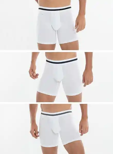 Punto Blanco Bóxer Ajustado Medio Blanco Talla XL 900