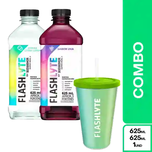 Combo Bebida Hidratante Uva + Bebida Hidratante Limón + Vaso
