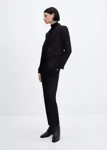 Pantalón Boreal Negro Talla 38 Mujer Mango