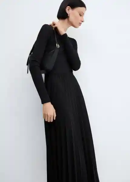 Vestido Caldera-A Negro L Mujer Mango