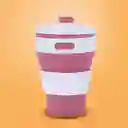 Vaso Plástico Plegable de Silicona de Rosa 350 mL Serie Miniso