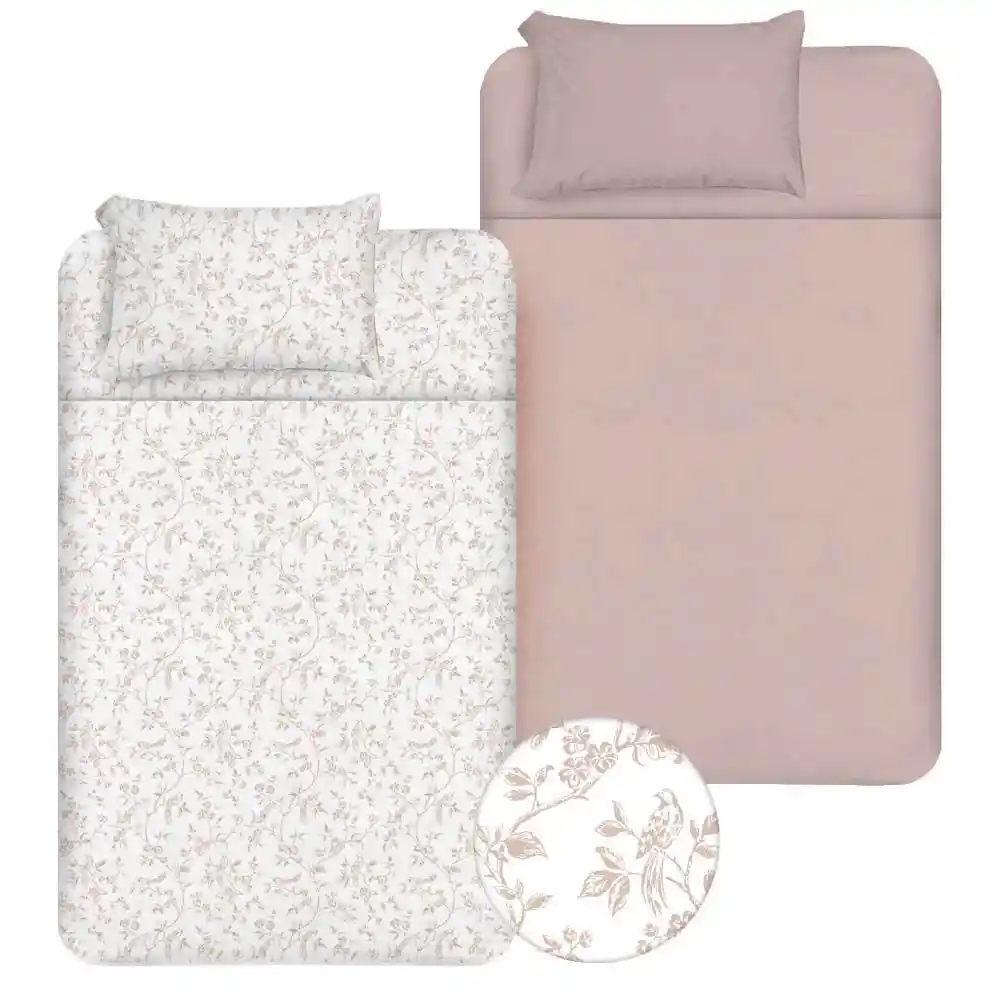Setx2 Jgo Cama Sllo Estampado