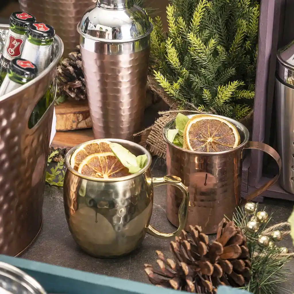 Ambiente Gourmet Mug en Acero Moscú Dorado Mate