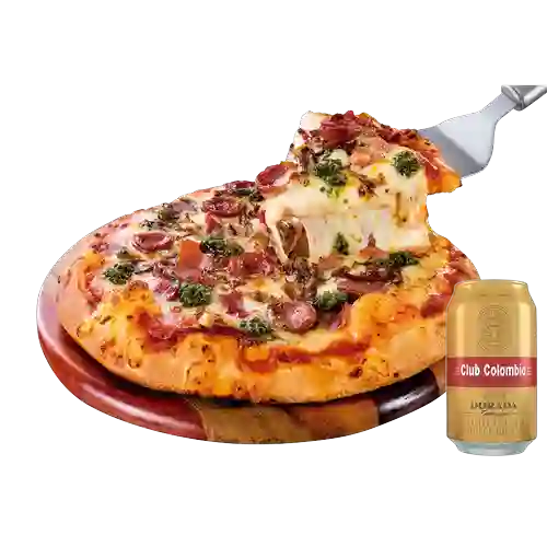 Combo Pizza Ámsterdan + Club col. Dorada Lta 330ml