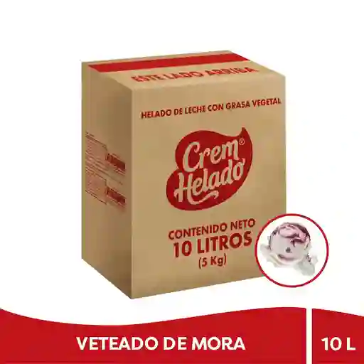 Crem Helado Helado De Leche Con Grasa Vegetal Veteado De Mora