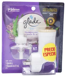 Glade Kit Aromatizante Líquido Tranquilidad Lavanda + Aparato
