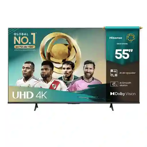 Televisor Hisense Uhd 4k 55" Smart Negro 55a6nv