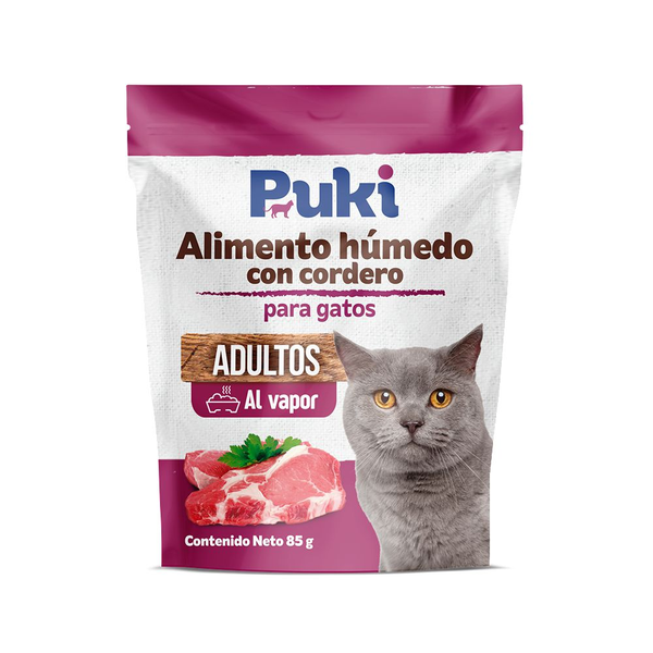 Pukí Alimento Hum Cordero Gatos 85 g