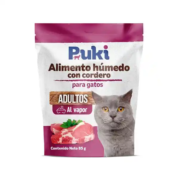 Pukí Alimento Hum Cordero Gatos