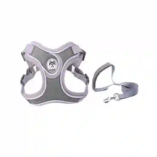 Pechera y Correa Premium Gris L