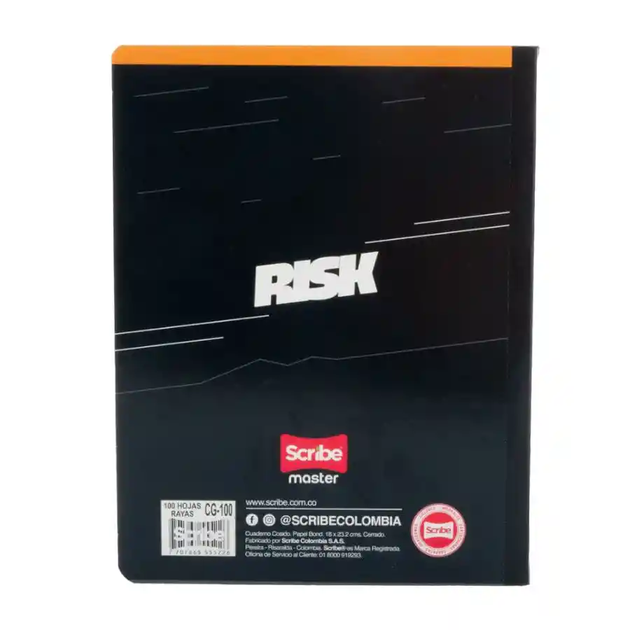 Cuaderno Cosido Scribe Rayado Master 100 Hojas