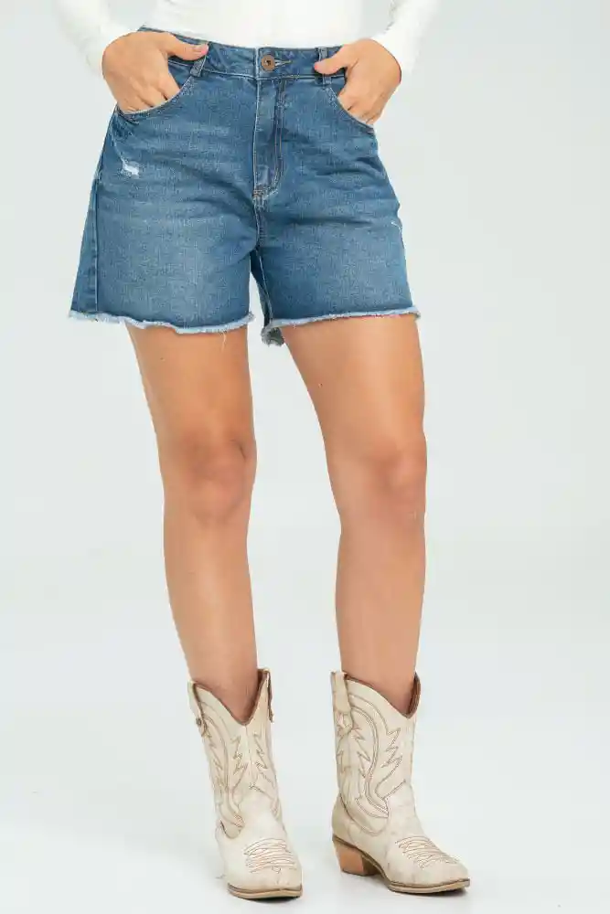 Short Mom Fit Tiro Alto