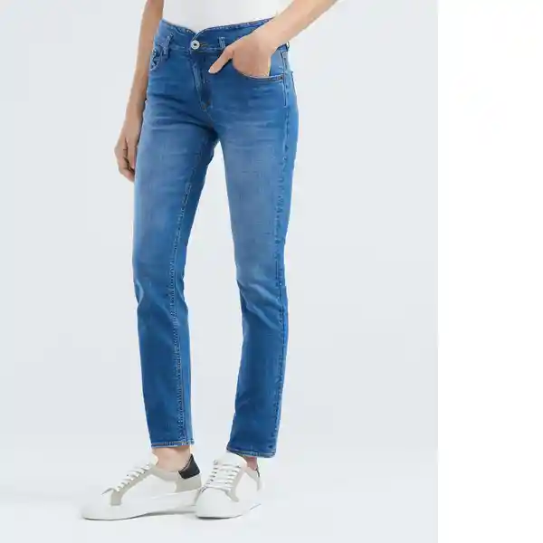 Jean High Rise Cosmo Medio Mujer Azul Talla 5 Chevignon