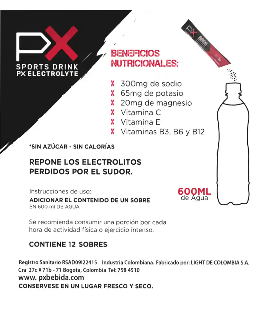 Px Electrolyte Hidratación Sin Calorías