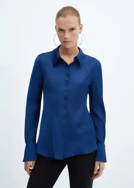 Camisa Twisty Tinta Talla S Mujer Mango