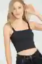 Top Camelia Color Negro Talla XS Ragged