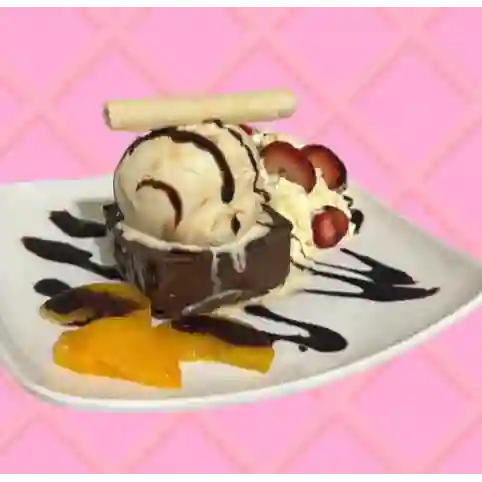 Brownie con Helado