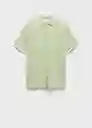 Polo Omarp-h Verde Pastel Talla XL Hombre Mango