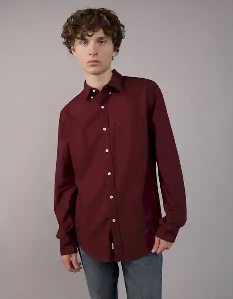Camisa Hombre Vinotinto Talla: LARGE 2830613 American Eagle