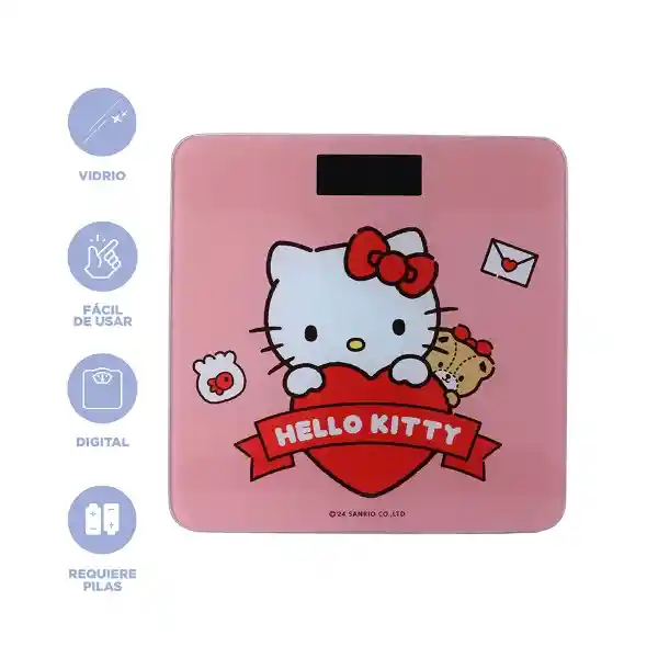 Bascula Digital Cristal Templado Hello Kitty Sanrio Miniso