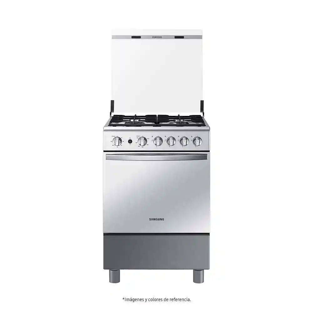 Estufa Piso Acero Inox Horno Tapa Plateada Samsung Nx24bg57413sco