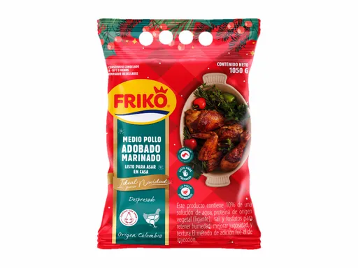 Friko Medio Pollo Adobado Congelado