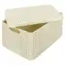 Curver Caja Organizadora Rattan Blanco Crema 205862