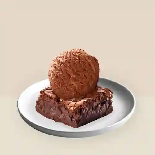 Brownie con Helado de Chocolate