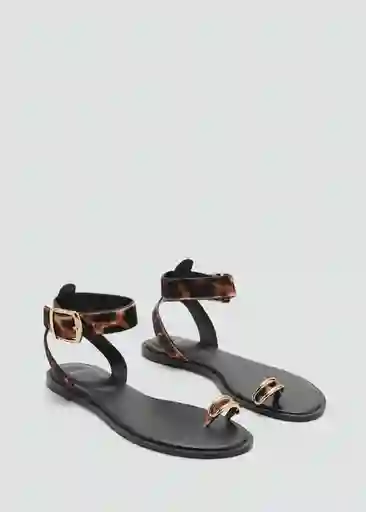 Sandalias Anillo Negro Talla 38 Mujer Mango