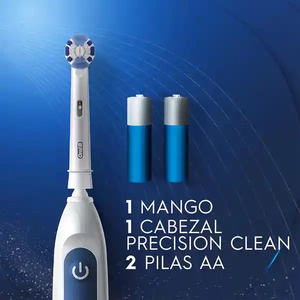 Oral-B Power Cepillo de Dientes Eléctrico Cabezal Redondo Precision Clean Blanco