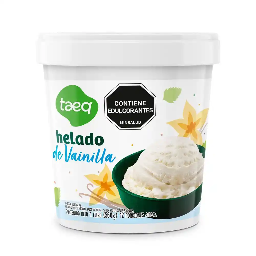 Helado Taeq de Vainilla Endulzado Con Stevia (560 Gr)