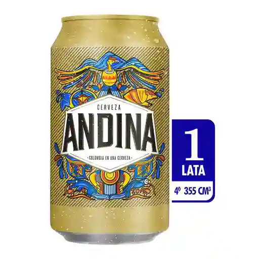 Andina Cerveza Rubia Tipo Lager en Lata
