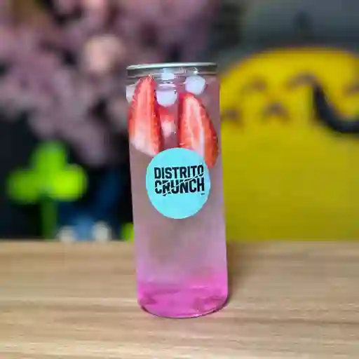 Soda de lyche con perlas explosivas