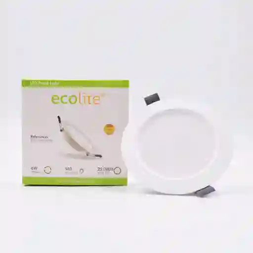 Panel Led Frío Incrustar Redondo 6w Ecolite Eco120slimv6