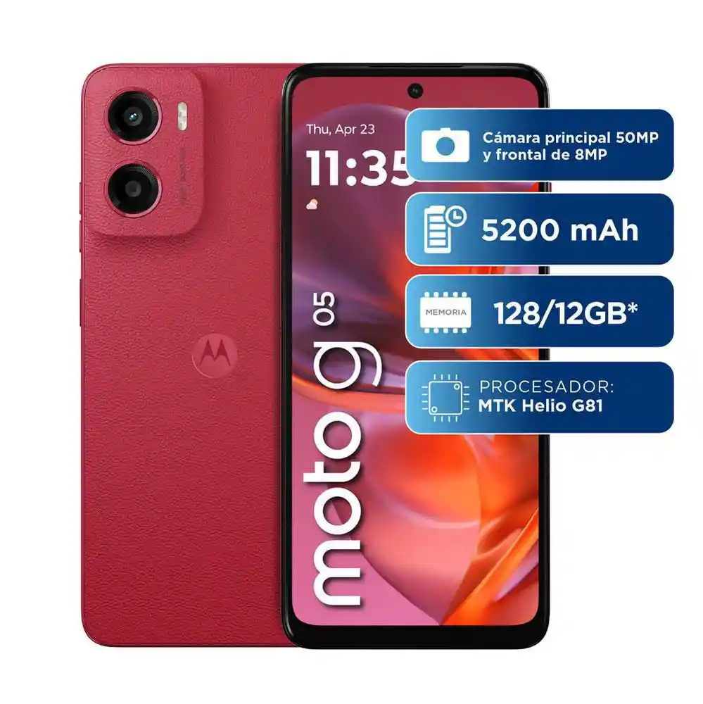 Celular Motorola G05 128 Gb 4 Gb Ram Rojo