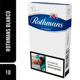 Rothmans Cigarrillo Blanco 10's